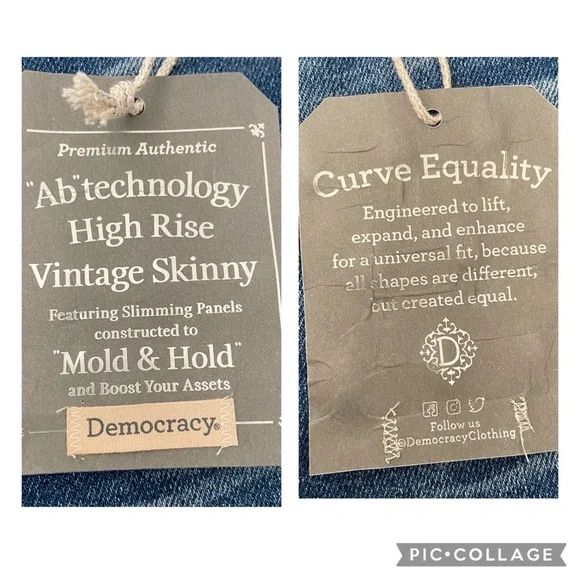 DEMOCRACY AB Technology High Rise Raw hems Women's Jeans-Sizes 8 & 10 - Picture 8 of 11
